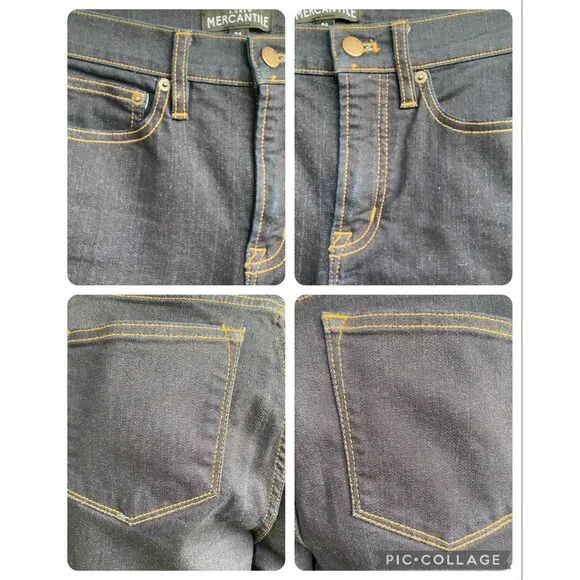J. Crew Mercantile Women's Skinny Jeans Size 26 Actual 28X29 Dark Wash Stretch - Picture 8 of 16